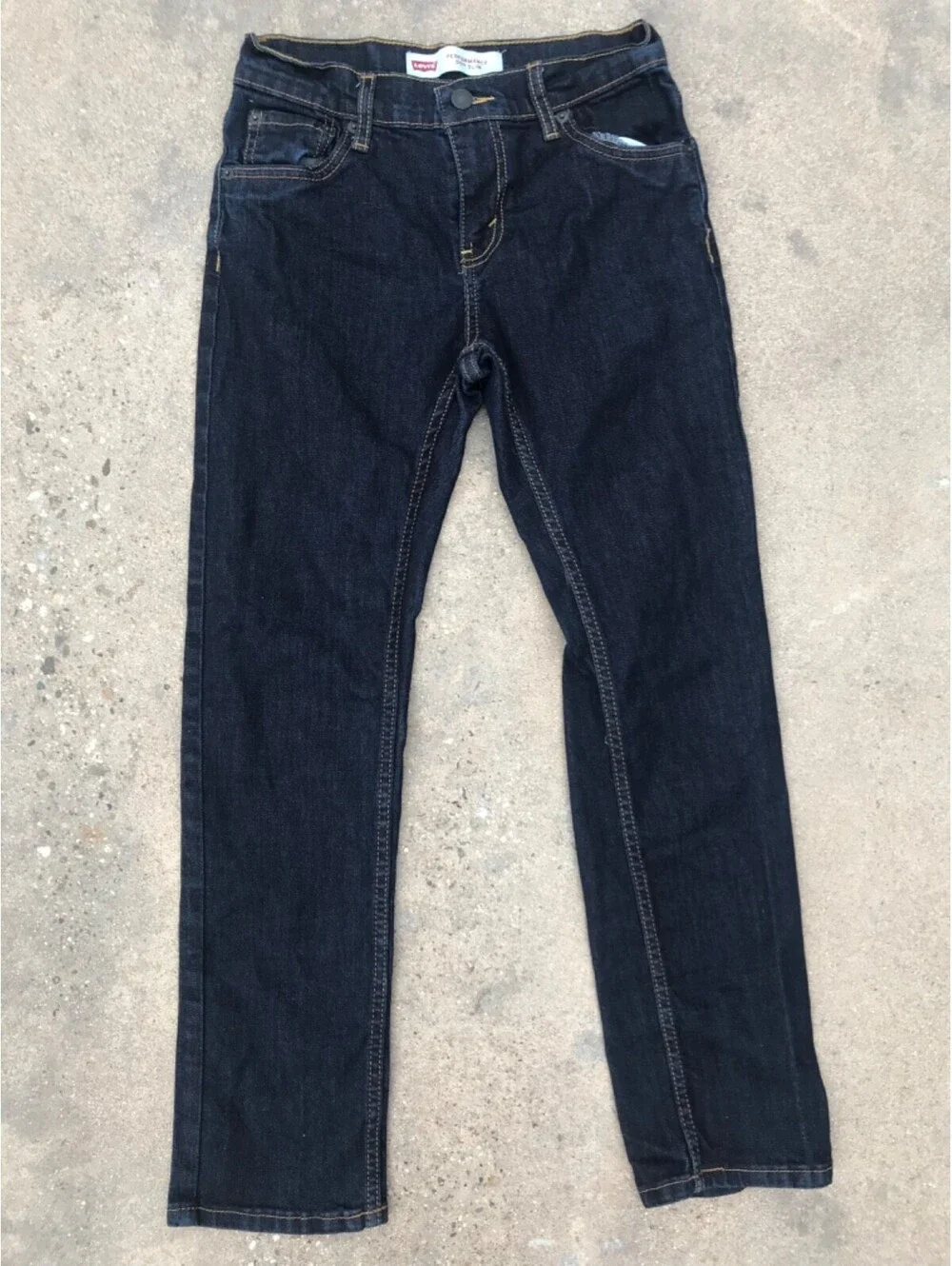 Levis 511 Performance Slim Youth 14 Reg 27x27 Blue Jeans Dark Wash No Fade